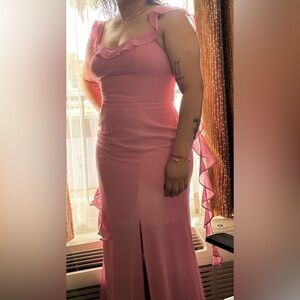 David's Bridal Pink Sleeveless Wedding Dress